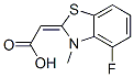 Acetic acid, (4-fluoro-3-methyl-2(3H)-benzothiazolylidene)- (9CI) Structure
