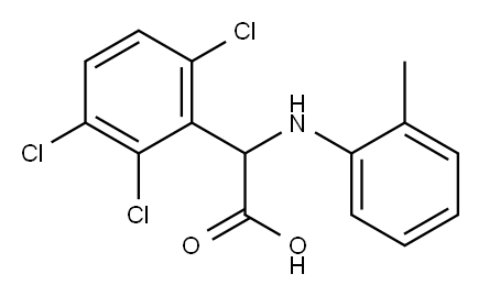 2,3,6-トリクロロ-α-[(2-メチルフェニル)アミノ]ベンゼン酢酸 化学構造式