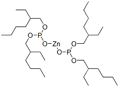 ジ[ビス(2-エチルヘキシルオキシ)ホスフィノオキシ]亜鉛 化学構造式