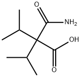2-(アミノカルボニル)-3-メチル-2-(1-メチルエチル)酪酸 化学構造式