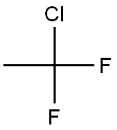 1-クロロ-1,1-ジフルオロエタン 化学構造式