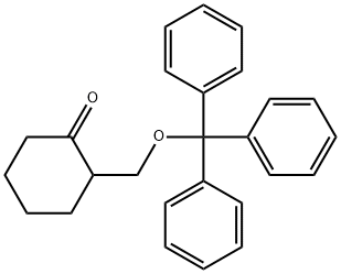2-[(トリフェニルメトキシ)メチル]-1-シクロヘキサノン 化学構造式