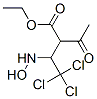 2-[2,2,2-トリクロロ-1-(ヒドロキシアミノ)エチル]アセト酢酸エチル 化学構造式