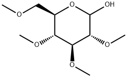2-O,3-O,4-O,6-O-テトラメチル-D-グルコピラノース 化学構造式