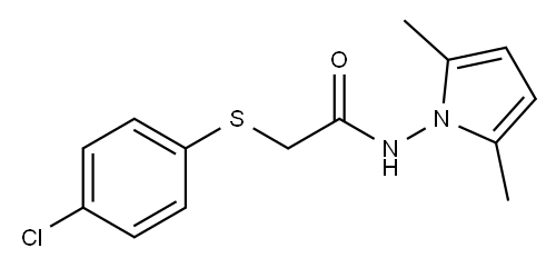 2-((4-Chlorophenyl)thio)-N-(2,5-dimethyl-1H-pyrrol-1-yl)acetamide Structure