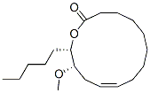 (10Z,13S,14S)-13-メトキシ-14-ペンチルオキサシクロテトラデカ-10-エン-2-オン 化学構造式