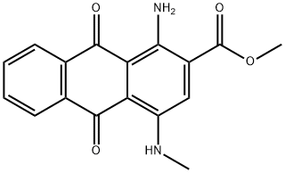1-Amino-4-methylamino-9,10-dioxo-9,10-dihydroanthracene-2-carboxylicacidmethylester Structure