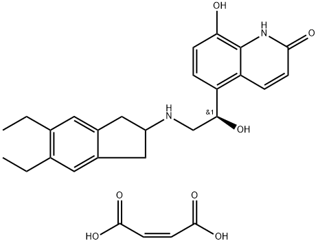 インダカテロールマレイン酸塩 化学構造式