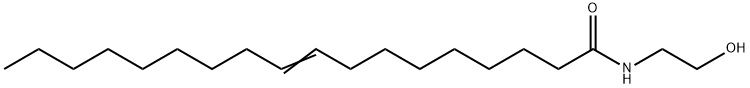 N-(2-ヒドロキシエチル)-9-オクタデセンアミド 化学構造式
