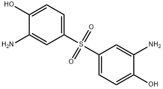 ビス(3-アミノ-4-ヒドロキシフェニル)スルホン 化学構造式