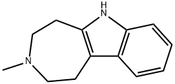 1,2,3,4,5,6-ヘキサヒドロ-3-メチルアゼピノ[4,5-b]インドール 化学構造式