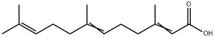 3,7,11-トリメチル-2,6,10-ドデカトリエン酸 化学構造式