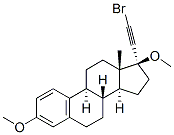 (17S)-21-ブロモ-3,17-ジメトキシ-19-ノルプレグナ-1,3,5(10)-トリエン-20-イン 化学構造式