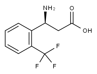 (S)-3-氨基-3-(2-三氟甲基苯基)丙酸 结构式