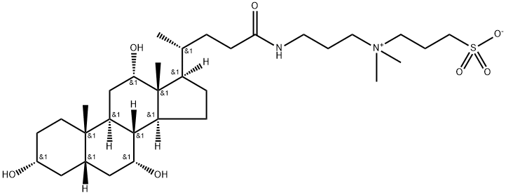 3-[3-(胆酰胺丙基)二甲氨基]丙磺酸内盐 结构式