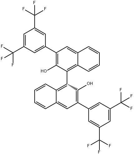 (R)-(+)-3,3′-双(3,5-双(三氟甲基)苯基)-1,1′-二-2-萘酚 结构式