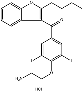胺碘酮二去乙基盐酸盐 结构式