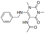 Acetamide,  N-[1,2,3,4-tetrahydro-1,3-dimethyl-2,4-dioxo-6-[(phenylmethyl)amino]-5-pyrimidinyl]- Structure