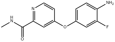 4-(4-氨基-3-氟苯氧基)吡啶-2-羧酸甲胺 结构式