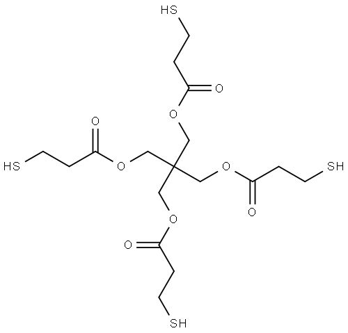 四(3-巯基丙酸)季戊四醇酯 结构式