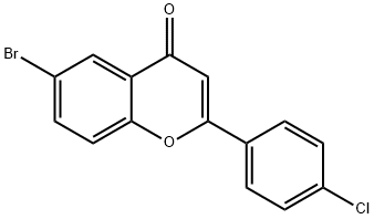 6-溴-4-氯黄酮 结构式