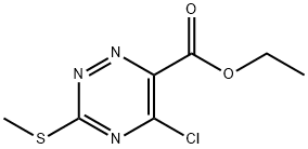 3-甲硫基-5-氯-6-甲酸乙酯-1,2,4-三嗪, 75824-03-2, 结构式