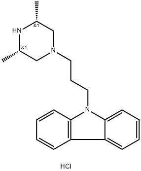 9-[3-(CIS-3,5-DIMETHYL-1-PIPERAZINYL)PROPYL]CARBAZOLE MONOHYDROCHLORIDE Structure