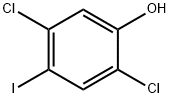 2,5-二氯-4-碘苯酚, 7587-15-7, 结构式