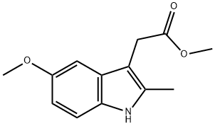 5-甲氧基-2-甲基-3-吲哚乙酸甲酯, 7588-36-5, 结构式