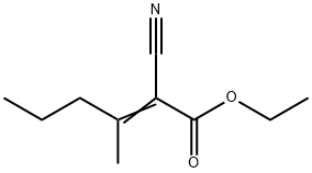 2-氰基-3-甲基-2-己烯酸乙酯 结构式
