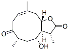 (3R,3aS,4R,6S,9E,11aS)-3a,5,6,8,11,11a-ヘキサヒドロ-4-ヒドロキシ-3,6,10-トリメチルシクロデカ[b]フラン-2,7(3H,4H)-ジオン 化学構造式
