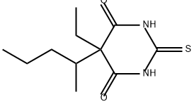 戊硫代巴比妥, 76-75-5, 结构式