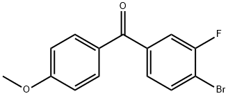 4-ブロモ-3-フルオロ-4'-メトキシベンゾフェノン 化学構造式