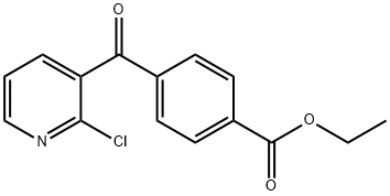 2-CHLORO-3-(4-ETHOXYCARBONYLBENZOYL)PYRIDINE Structure