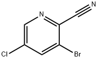 3-溴-5-氯-2-吡啶甲腈 结构式