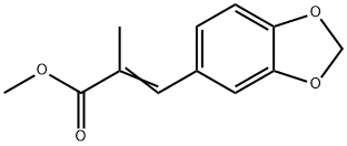 2-Methyl-3-(1,3-benzodioxole-5-yl)propenoic acid methyl ester 结构式