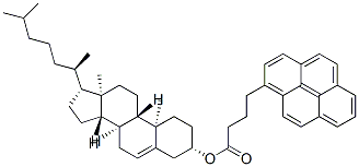 [(3S,8S,9S,10R,13R,14S,17R)-10,13-dimethyl-17-[(2R)-6-methylheptan-2-yl]-2,3,4,7,8,9,11,12,14,15,16,17-dodecahydro-1H-cyclopenta[a]phenanthren-3-yl] 4-pyren-1-ylbutanoate Structure