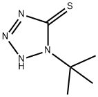 1-叔丁基-1,4-二氢四唑-5-硫酮, 7624-35-3, 结构式