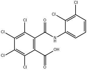 2,3,4,5-テトラクロロ-6-[[(2,3-ジクロロフェニル)アミノ]カルボニル]安息香酸 化学構造式