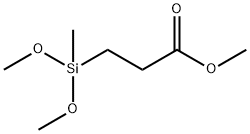 2-カルボメトキシエチルジメトキシメチルシラン 化学構造式