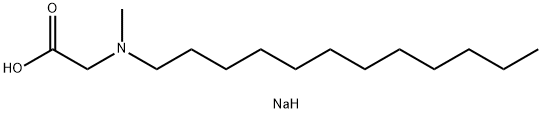 2-(N-ドデシル-N-メチルアミノ)酢酸ナトリウム 化学構造式