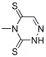 1,2,4-Triazine-3,5(2H,4H)-dithione,  4-methyl- 结构式