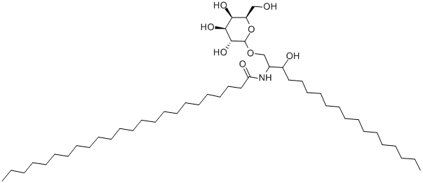 1-O-[BETA-D-GALACTOPYRANOSYL]-N-TETRACOSANOYL-DL-DIHYDROSPHINGOSINE Struktur