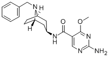 5-Pyrimidinecarboxamide, 2-amino-N-(8-benzyl-3-beta-nortropanyl)-4-met hoxy- Structure