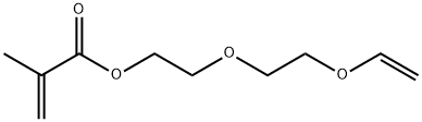 2-Propenoic acid, 2-methyl-, 2-[2-(ethenyloxy)ethoxy]ethyl ester Struktur