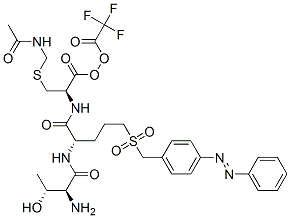 2-[[[4-(phenylazo)phenyl]methyl]sulphonyl]ethyl S-(acetamidomethyl)-N-(N-L-threonyl-L-seryl)-L-cysteinate, mono(perfluoroacetate)|