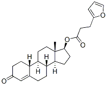 17beta-hydroxyestr-4-en-3-one 17-[3-(2-furyl)propionate] 结构式