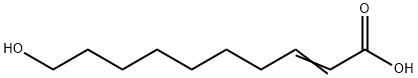 10-羟基-2-癸烯酸, 765-01-5, 结构式