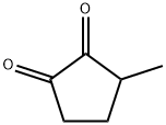 3-メチルシクロペンタン-1,2-ジオン 化学構造式
