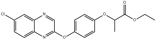 2-[4-[(6-クロロキノキサリン-2-イル)オキシ]フェノキシ]プロピオン酸エチル 化学構造式